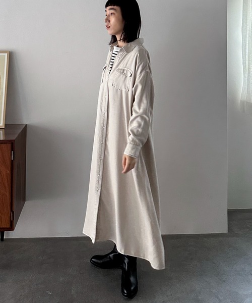 【セール】ソフトデニムシャツワンピース(シャツワンピース)|DOUX ARCHIVES(ドゥアルシーヴ) 【セール】ソフトデニムシャツワンピース(シャツワンピース)|DOUX ARCHIVES(ドゥアルシーヴ)