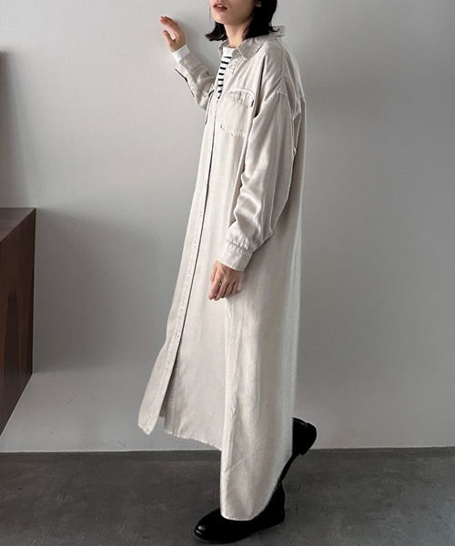 【セール】ソフトデニムシャツワンピース(シャツワンピース)|DOUX ARCHIVES(ドゥアルシーヴ) 【セール】ソフトデニムシャツワンピース(シャツワンピース)|DOUX ARCHIVES(ドゥアルシーヴ)