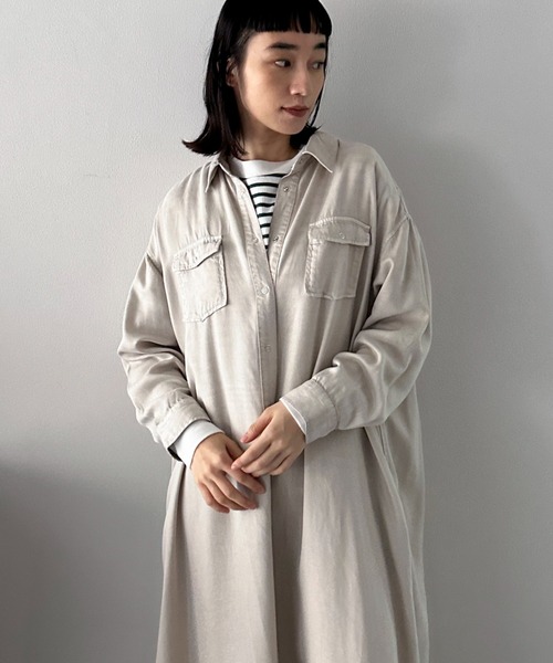 【セール】ソフトデニムシャツワンピース(シャツワンピース)|DOUX ARCHIVES(ドゥアルシーヴ) 【セール】ソフトデニムシャツワンピース(シャツワンピース)|DOUX ARCHIVES(ドゥアルシーヴ)