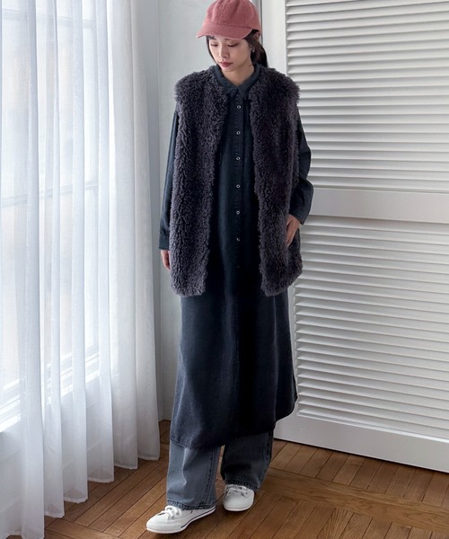 【セール】ソフトデニムシャツワンピース(シャツワンピース)|DOUX ARCHIVES(ドゥアルシーヴ) 【セール】ソフトデニムシャツワンピース(シャツワンピース)|DOUX ARCHIVES(ドゥアルシーヴ)