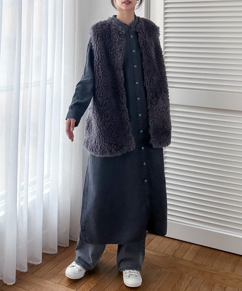 【セール】ソフトデニムシャツワンピース(シャツワンピース)|DOUX ARCHIVES(ドゥアルシーヴ) 【セール】ソフトデニムシャツワンピース(シャツワンピース)|DOUX ARCHIVES(ドゥアルシーヴ)