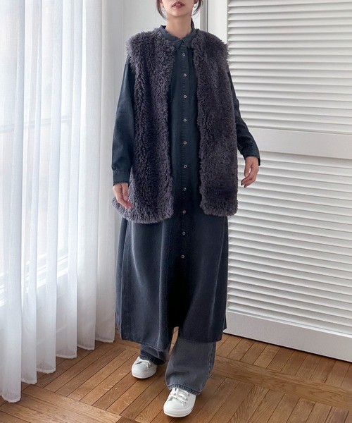 【セール】ソフトデニムシャツワンピース(シャツワンピース)|DOUX ARCHIVES(ドゥアルシーヴ) 【セール】ソフトデニムシャツワンピース(シャツワンピース)|DOUX ARCHIVES(ドゥアルシーヴ)