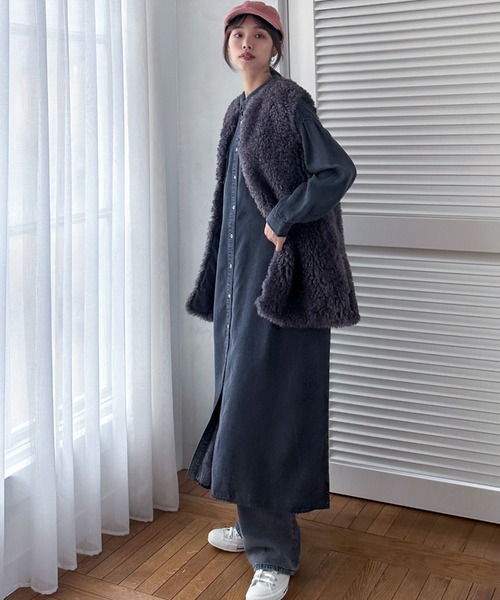 【セール】ソフトデニムシャツワンピース(シャツワンピース)|DOUX ARCHIVES(ドゥアルシーヴ) 【セール】ソフトデニムシャツワンピース(シャツワンピース)|DOUX ARCHIVES(ドゥアルシーヴ)