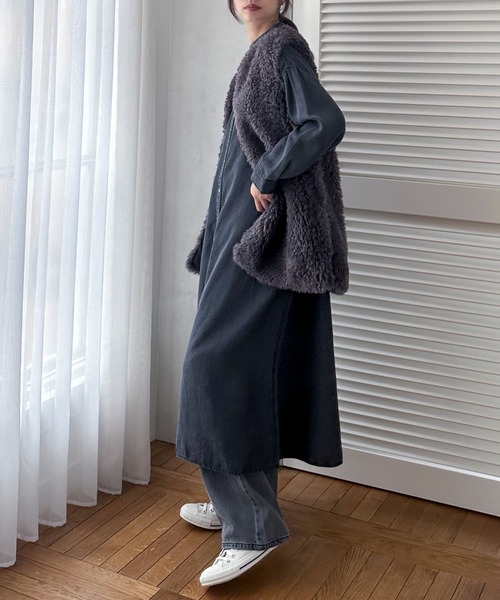 【セール】ソフトデニムシャツワンピース(シャツワンピース)|DOUX ARCHIVES(ドゥアルシーヴ) 【セール】ソフトデニムシャツワンピース(シャツワンピース)|DOUX ARCHIVES(ドゥアルシーヴ)