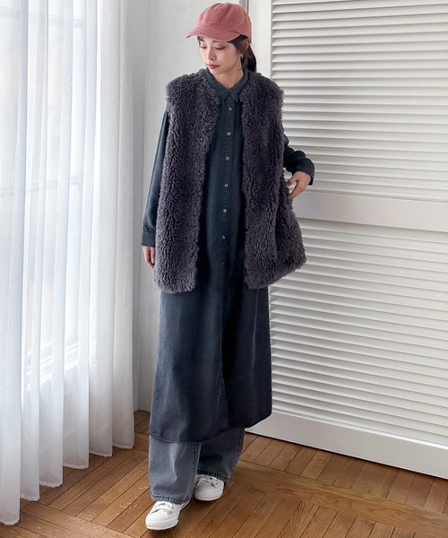 【セール】ソフトデニムシャツワンピース(シャツワンピース)|DOUX ARCHIVES(ドゥアルシーヴ) 【セール】ソフトデニムシャツワンピース(シャツワンピース)|DOUX ARCHIVES(ドゥアルシーヴ)