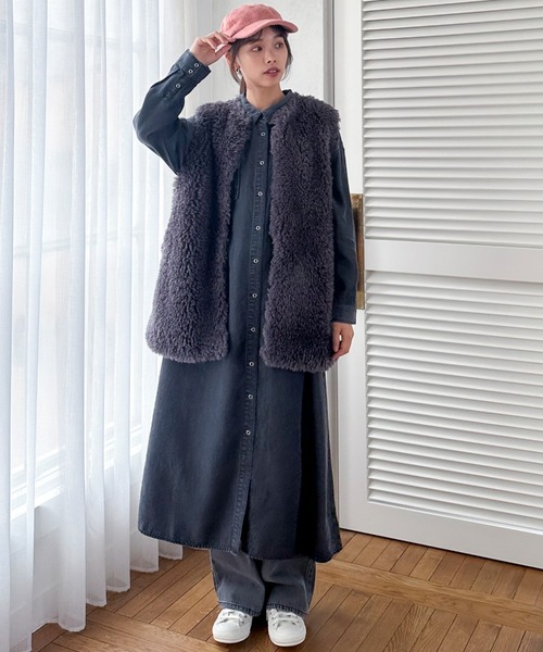 【セール】ソフトデニムシャツワンピース(シャツワンピース)|DOUX ARCHIVES(ドゥアルシーヴ) 【セール】ソフトデニムシャツワンピース(シャツワンピース)|DOUX ARCHIVES(ドゥアルシーヴ)