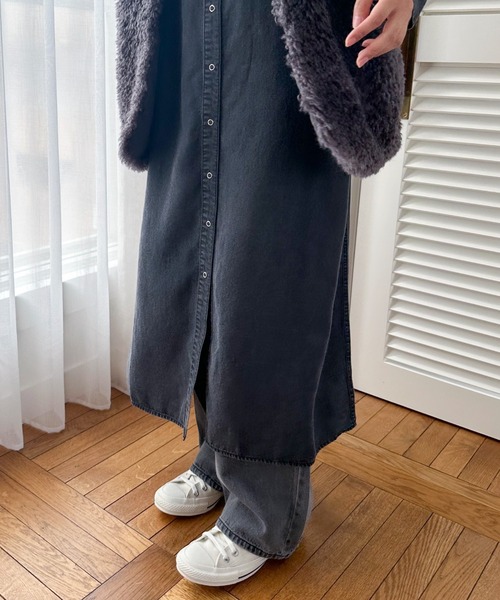 【セール】ソフトデニムシャツワンピース(シャツワンピース)|DOUX ARCHIVES(ドゥアルシーヴ) 【セール】ソフトデニムシャツワンピース(シャツワンピース)|DOUX ARCHIVES(ドゥアルシーヴ)