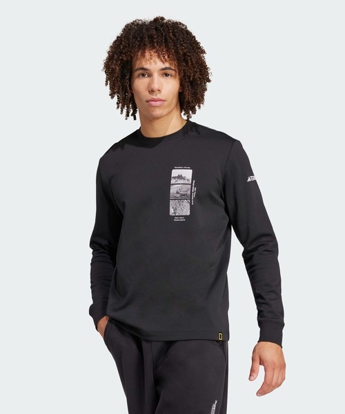セール】cナショナル ジオグラフィック 長袖グラフィックTシャツ