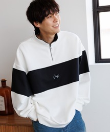 パネルハーフZIPロゴプルオーバー/143694