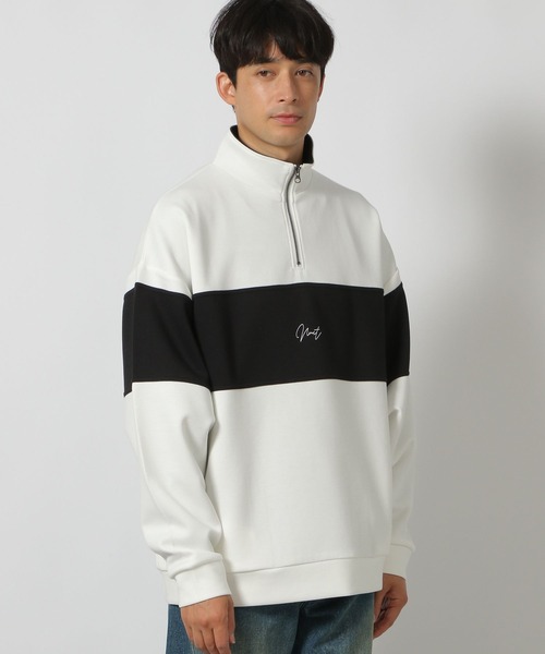 セール】パネルハーフZIPロゴプルオーバー/143694（スウェット