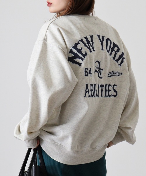 Jungle Storm(ジャングルストーム)の「Baseball embroidery wide sweat / BASEBALL刺繍 ワイド スウェット unisex(スウェット・メンズ・ブラック/アッシュグレー/ブラウン・M/L)」の1枚目の写真