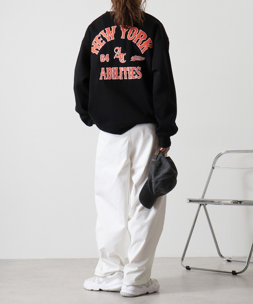Jungle Storm(ジャングルストーム)の「Baseball embroidery wide sweat / BASEBALL刺繍 ワイド スウェット unisex(スウェット・メンズ・ブラック/アッシュグレー/ブラウン・M/L)」の13枚目の写真