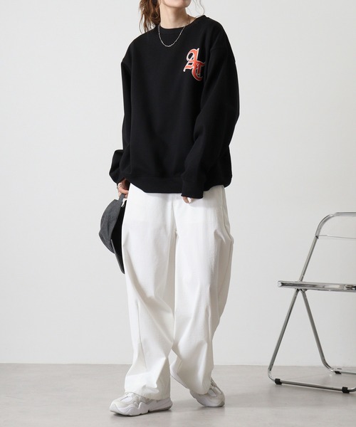 Jungle Storm(ジャングルストーム)の「Baseball embroidery wide sweat / BASEBALL刺繍 ワイド スウェット unisex(スウェット・メンズ・ブラック/アッシュグレー/ブラウン・M/L)」の12枚目の写真