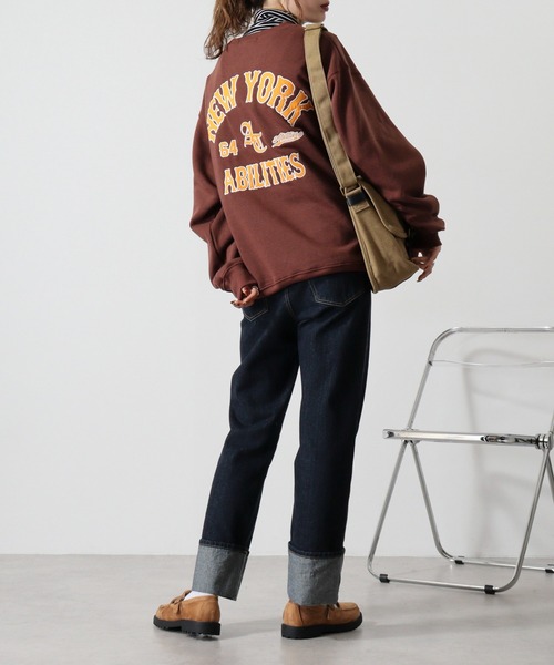 Jungle Storm(ジャングルストーム)の「Baseball embroidery wide sweat / BASEBALL刺繍 ワイド スウェット unisex(スウェット・メンズ・ブラック/アッシュグレー/ブラウン・M/L)」の21枚目の写真