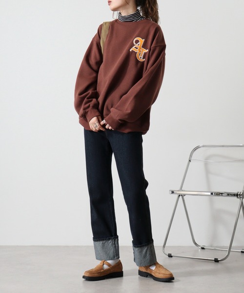 Jungle Storm(ジャングルストーム)の「Baseball embroidery wide sweat / BASEBALL刺繍 ワイド スウェット unisex(スウェット・メンズ・ブラック/アッシュグレー/ブラウン・M/L)」の22枚目の写真