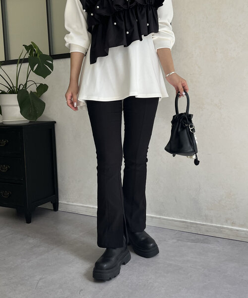 prose verse（プロズヴェール）の「裏微起毛スーパーストレッチスリットパンツ（その他パンツ・レディース・ブラック・SMALL/MEDIUM/PM/PL/LARGE/TL）」の21枚目の写真