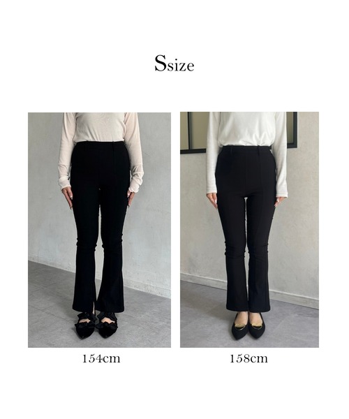 prose verse（プロズヴェール）の「裏微起毛スーパーストレッチスリットパンツ（その他パンツ・レディース・ブラック・SMALL/MEDIUM/PM/PL/LARGE/TL）」の5枚目の写真