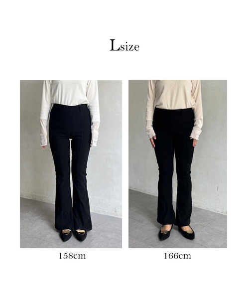 prose verse（プロズヴェール）の「裏微起毛スーパーストレッチスリットパンツ（その他パンツ・レディース・ブラック・SMALL/MEDIUM/PM/PL/LARGE/TL）」の7枚目の写真