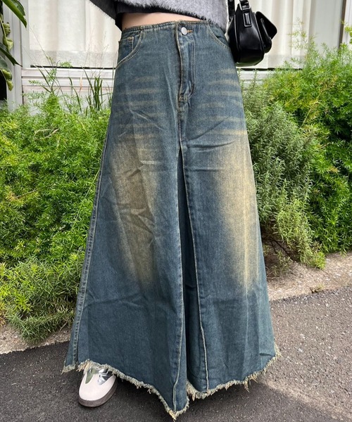 mebole（メボレ）の「デニムロングスカート（デニムスカート・レディース・ブルー・MEDIUM/SMALL）」の21枚目の写真