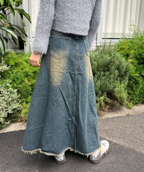 mebole（メボレ）の「デニムロングスカート（デニムスカート・レディース・ブルー・MEDIUM/SMALL）」の22枚目の写真