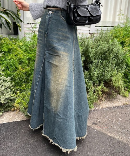 mebole（メボレ）の「デニムロングスカート（デニムスカート・レディース・ブルー・MEDIUM/SMALL）」の18枚目の写真