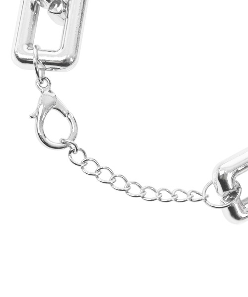 Narcissus（ナルシス）の「スクエアチェーンブレスレット　シルバーチェーンブレスレット（ブレスレット・レディース・シルバー・FREE）」の3枚目の写真