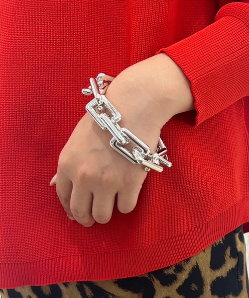 Narcissus（ナルシス）の「スクエアチェーンブレスレット　シルバーチェーンブレスレット（ブレスレット・レディース・シルバー・FREE）」の5枚目の写真