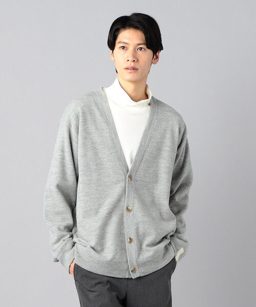 COMME CA MEN（コムサメン）の「天竺×裏目切り替え強縮ニット カーディガン（カーディガン/ボレロ・メンズ・ブラック/グレー・L/M）」の2枚目の写真