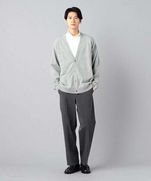 COMME CA MEN（コムサメン）の「天竺×裏目切り替え強縮ニット カーディガン（カーディガン/ボレロ・メンズ・ブラック/グレー・L/M）」の3枚目の写真