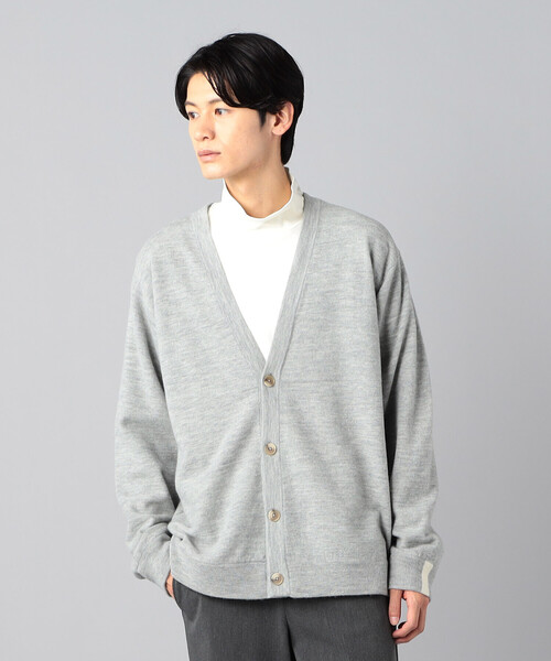 COMME CA MEN（コムサメン）の「天竺×裏目切り替え強縮ニット カーディガン（カーディガン/ボレロ・メンズ・ブラック/グレー・L/M）」の4枚目の写真