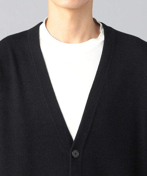 COMME CA MEN（コムサメン）の「天竺×裏目切り替え強縮ニット カーディガン（カーディガン/ボレロ・メンズ・ブラック/グレー・L/M）」の11枚目の写真