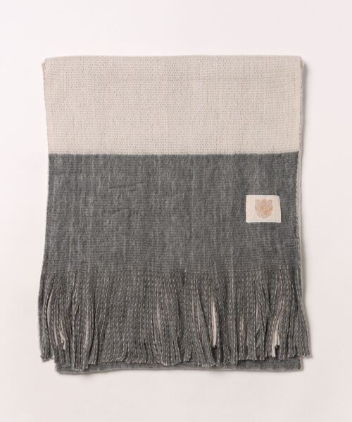 Q（キュー）の「ミンクタッチボーダーストール（ストール/ショール・レディース・ブルー系/ベージュ系/イエロー系・ONE SIZE）」の12枚目の写真