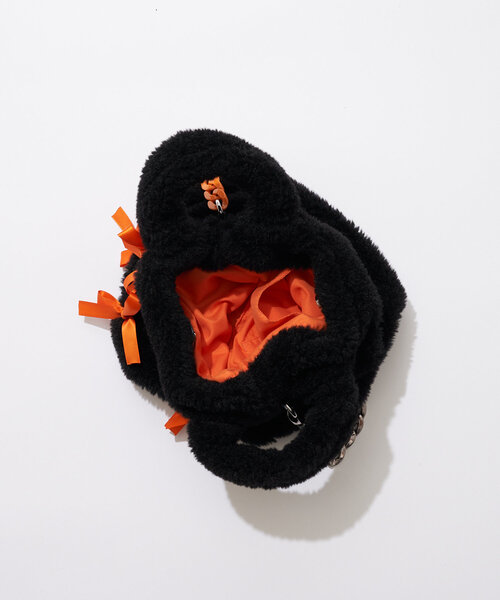 HELLO.SANFRANCISCO（ハローサンフランシスコ）の「【HELLO.SANFRANCISCO/ハローサンフランシスコ】リボンファーバッグ（トートバッグ・レディース・ブラック/オレンジ/ブルー・FREE）」の14枚目の写真