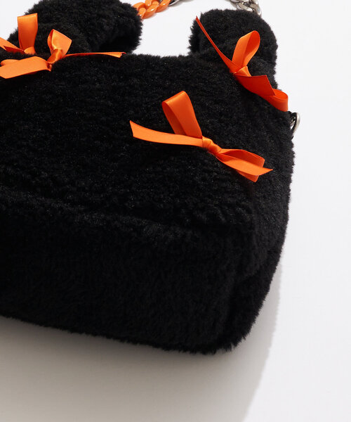 HELLO.SANFRANCISCO（ハローサンフランシスコ）の「【HELLO.SANFRANCISCO/ハローサンフランシスコ】リボンファーバッグ（トートバッグ・レディース・ブラック/オレンジ/ブルー・FREE）」の15枚目の写真