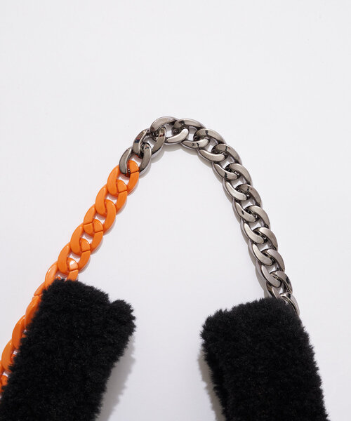 HELLO.SANFRANCISCO（ハローサンフランシスコ）の「【HELLO.SANFRANCISCO/ハローサンフランシスコ】リボンファーバッグ（トートバッグ・レディース・ブラック/オレンジ/ブルー・FREE）」の18枚目の写真