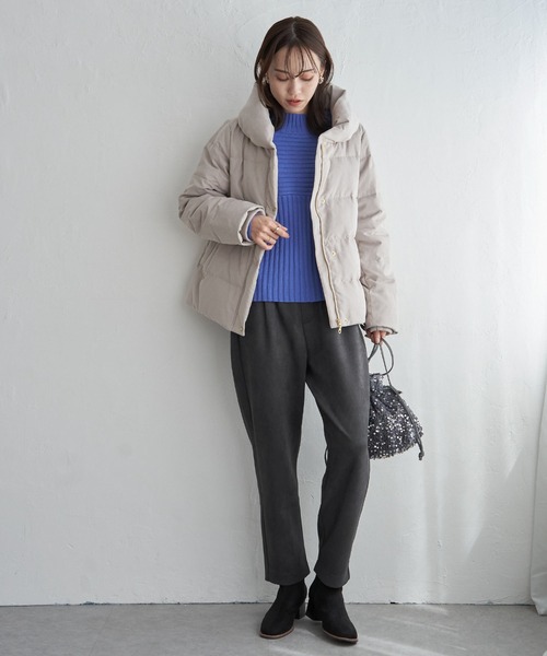 ikka(イッカ)の「7Gワイドリブ切り替えプルオーバー(ニット/セーター・レディース・ネイビー/ベージュ/ブルー/レッド/グリーン・S/M/L)」の16枚目の写真