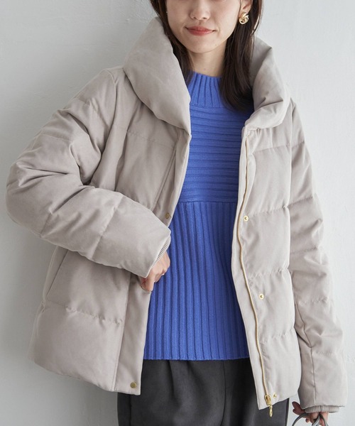 ikka(イッカ)の「7Gワイドリブ切り替えプルオーバー(ニット/セーター・レディース・ネイビー/ベージュ/ブルー/レッド/グリーン・S/M/L)」の15枚目の写真