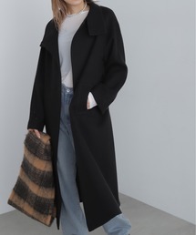 ◆【3サイズ展開XS-M】スタンドカラーロングコート【低身長サイズ有】