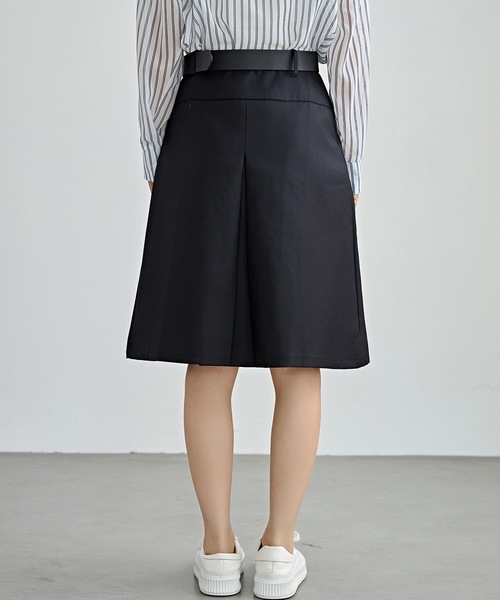 Lace Ladies（レースレディース）の「ソリッドカラー ハイウエスト Aライン プリーツ スカート（スカート・レディース・グレー/ブラック・S/M/L/XL）」の20枚目の写真