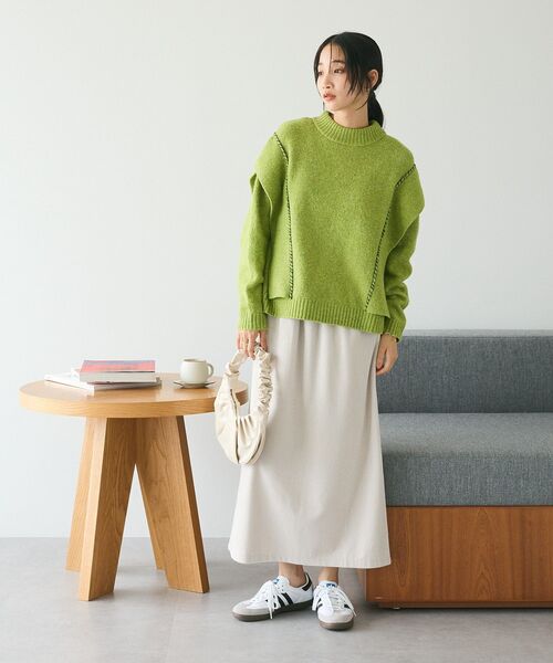 CRAFT STANDARD BOUTIQUE（クラフトスタンダードブティック）の「カットコーデュロイタイトスカート（スカート・レディース・グレイッシュベージュ/ブラック/チャコールグレー/オレンジ/モカ・L/M）」の17枚目の写真