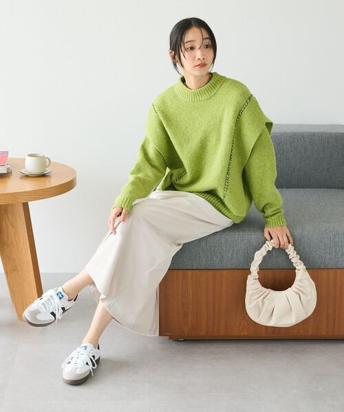 CRAFT STANDARD BOUTIQUE（クラフトスタンダードブティック）の「カットコーデュロイタイトスカート（スカート・レディース・グレイッシュベージュ/ブラック/チャコールグレー/オレンジ/モカ・L/M）」の18枚目の写真