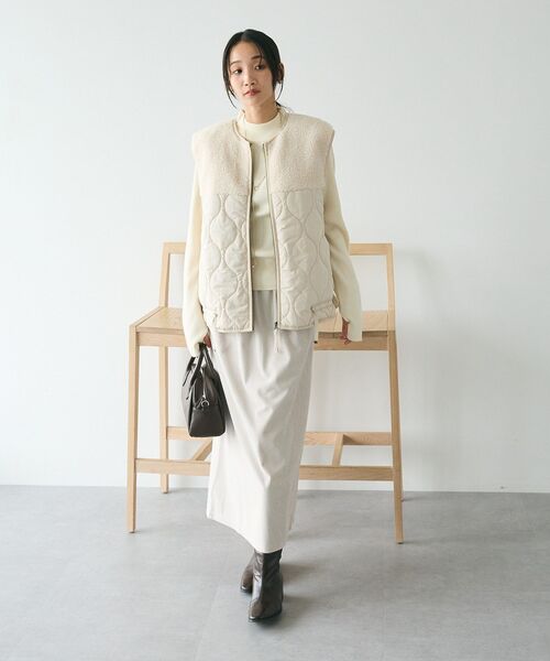 CRAFT STANDARD BOUTIQUE（クラフトスタンダードブティック）の「カットコーデュロイタイトスカート（スカート・レディース・グレイッシュベージュ/ブラック/チャコールグレー/オレンジ/モカ・L/M）」の20枚目の写真
