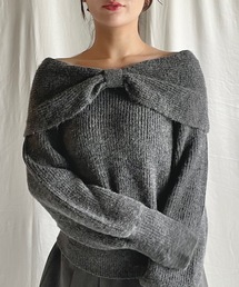 NOMAE | リボンオフショルニットトップス(ニット/セーター)