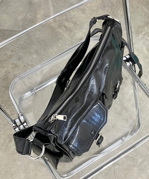 non-hedge（ノンヘッジ）の「フラップポケットショルダーバッグ（ショルダーバッグ・レディース・ブラック/シルバー/レッド・FREE）」の15枚目の写真