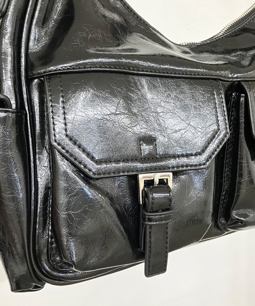 non-hedge（ノンヘッジ）の「フラップポケットショルダーバッグ（ショルダーバッグ・レディース・ブラック/シルバー/レッド・FREE）」の19枚目の写真