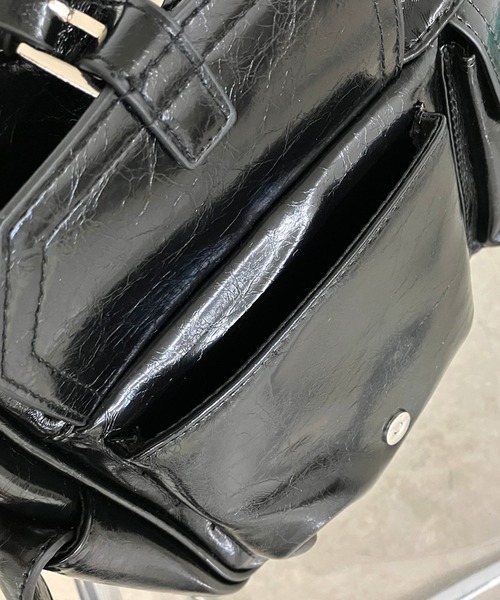 non-hedge（ノンヘッジ）の「フラップポケットショルダーバッグ（ショルダーバッグ・レディース・ブラック/シルバー/レッド・FREE）」の20枚目の写真