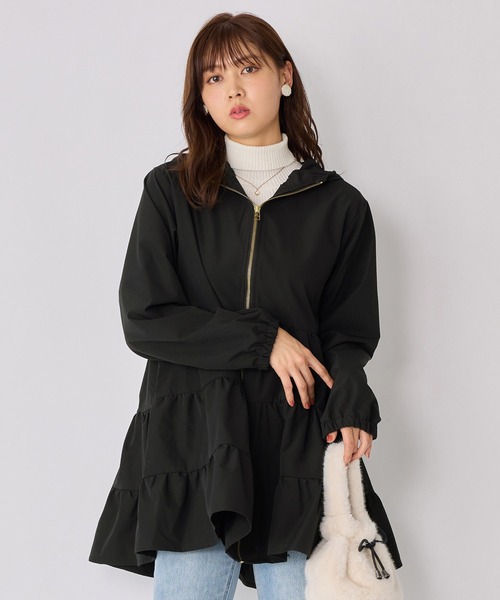 alotta(アロッタ)の「ティアードデザインブルゾンコート(ブルゾン・レディース・ブラック/ライトベージュ・LL/L/M/3L)」の17枚目の写真