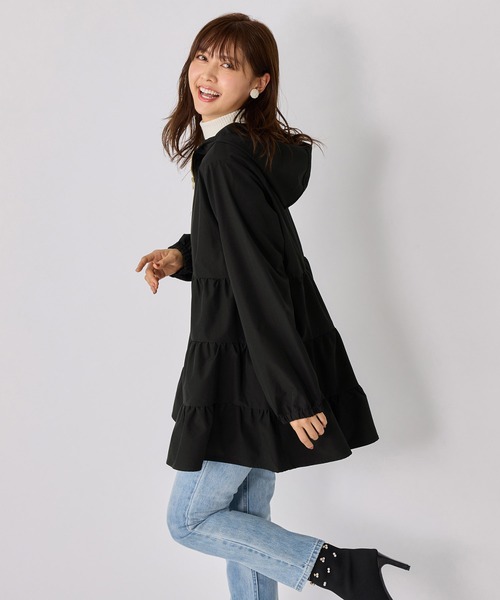 alotta(アロッタ)の「ティアードデザインブルゾンコート(ブルゾン・レディース・ブラック/ライトベージュ・LL/L/M/3L)」の19枚目の写真