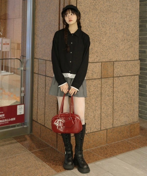 idem（イデム）の「romantic lace jacket / レースドッキングカーディガン（カーディガン/ボレロ・レディース・アイボリー/ブラック・FREE）」の9枚目の写真