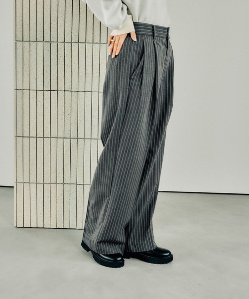 LEPSIM(レプシィム)の「TRアソートワイドパンツ 147605(その他パンツ・レディース・ブラウン/グレー・LARGE/MEDIUM)」の4枚目の写真